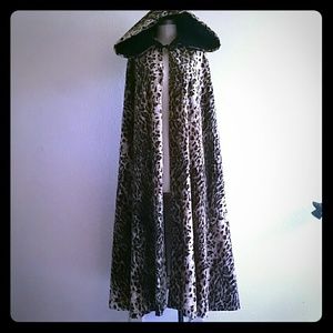 Handmade faux fur cheetah cape